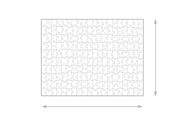 Gelegte Größe 200 Teile Puzzle