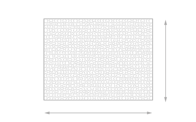 Gelegte Größe 1000 Teile Puzzle