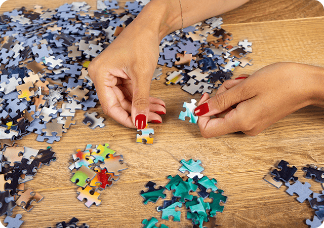 4. Puzzleteile sortieren